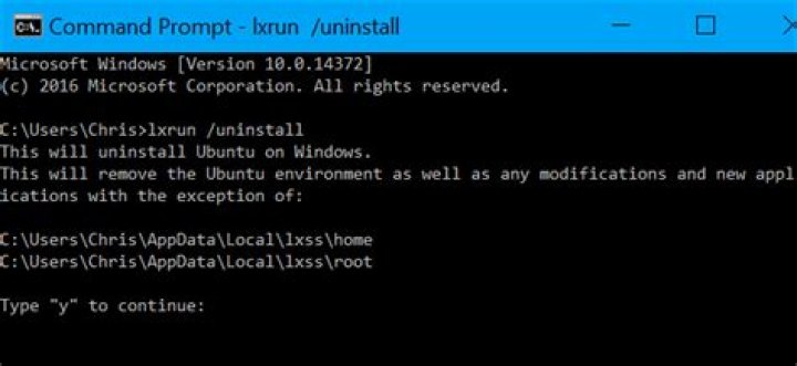 How to uninstall (or reinstall) windows 10’s ubuntu bash shell