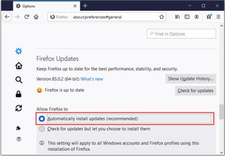 How to update mozilla firefox