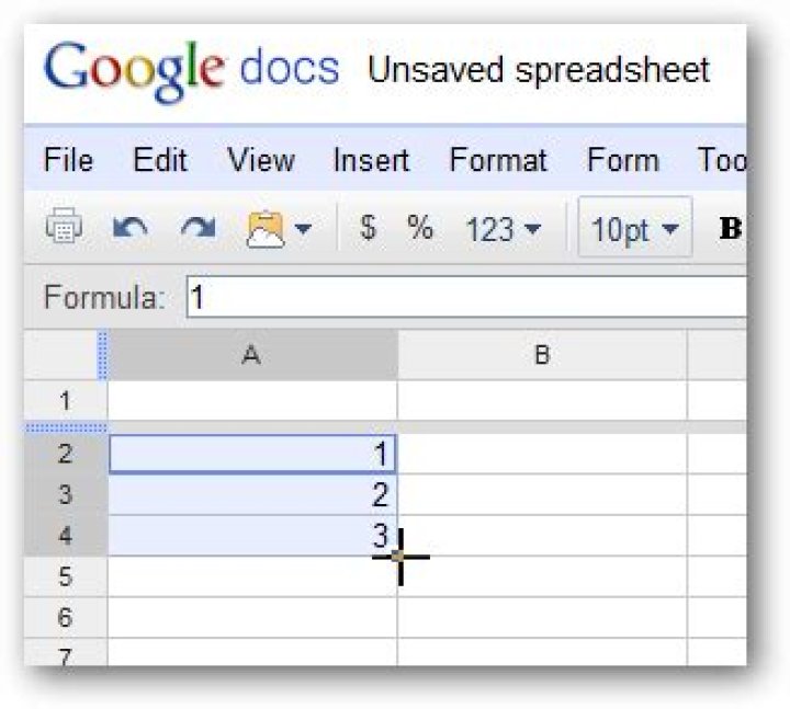 How to use autofill on a google docs spreadsheet
