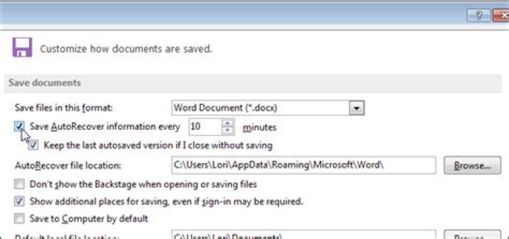 How to use autorecover to automatically save your word documents and recover lost changes