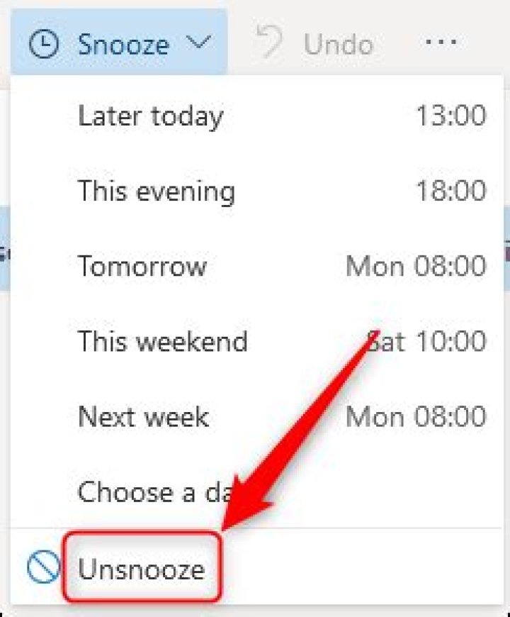 How to use outlook online’s snooze tool