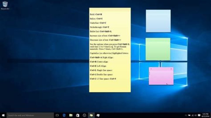 How to use sticky notes on windows 10