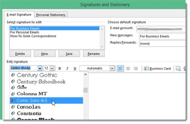 How to use the signature editor in outlook 2013