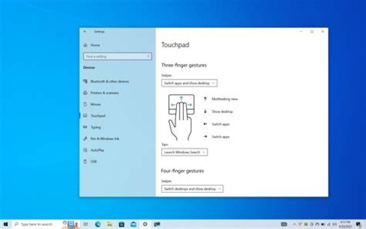 How to use touchpad gestures for windows 10