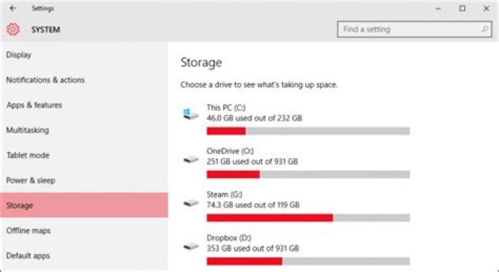 How to use windows 10’s storage settings to free hard drive space