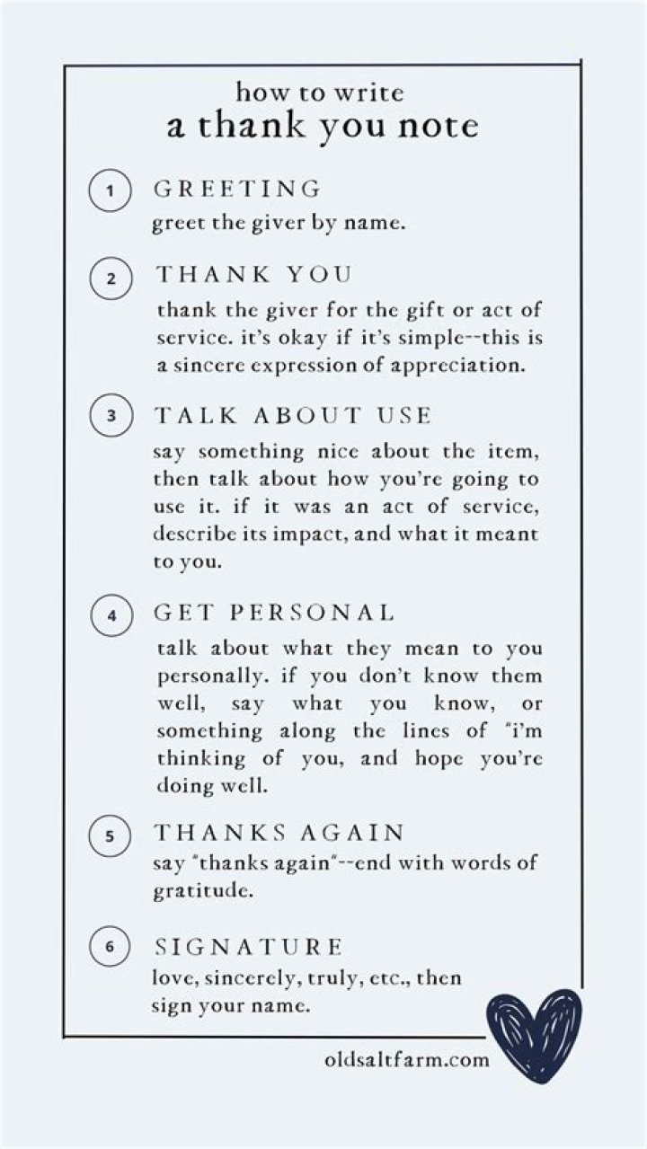 How to write a thank-you note