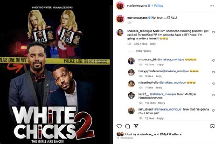 ‘I Got Excited for Nothing’: Marlon Wayans Shuts Down Fans’ Excitement After Fake ‘White Chicks 2’ Poster Circulates Online