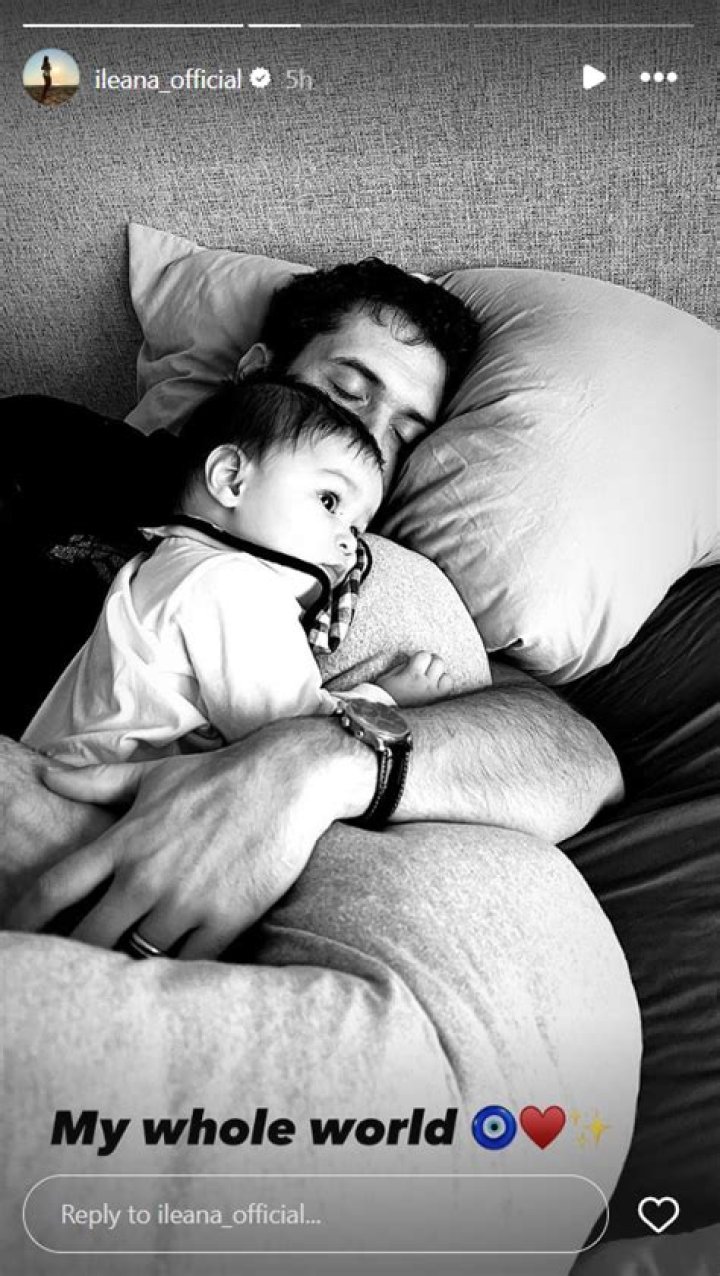 Ileana D'Cruz shares cute glimpse with her 'snuggle buddy' son Koa Phoenix Dolan; PIC