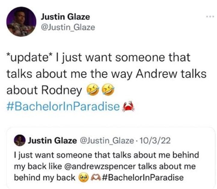 Justin Glaze shades Andrew Spencer over Bachelor in Paradise drama