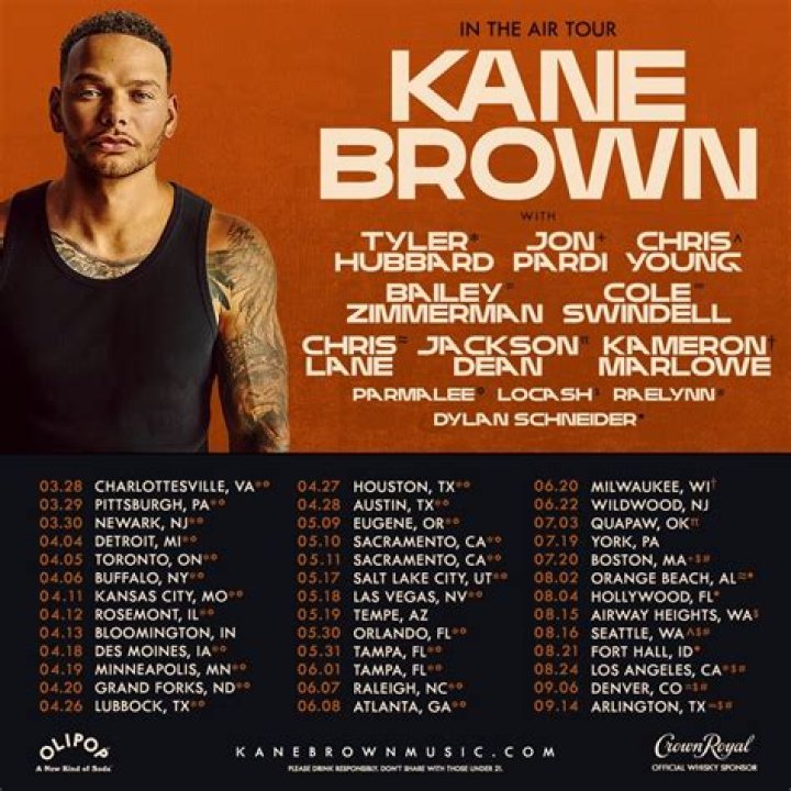 Kane Brown announces tour dates for 2024