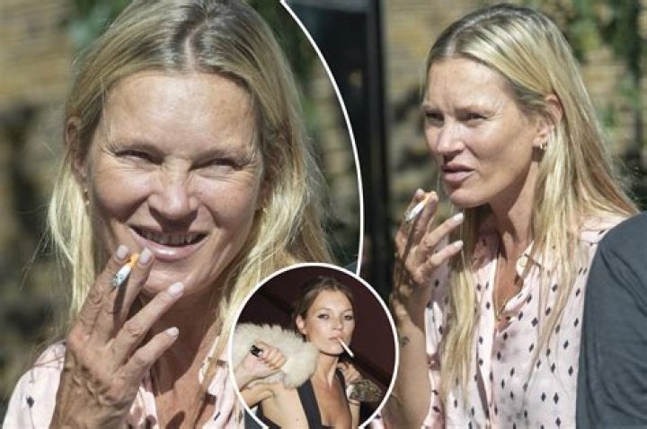 Kate Moss spotted smoking - after claiming she'd given it up and switched to vapes