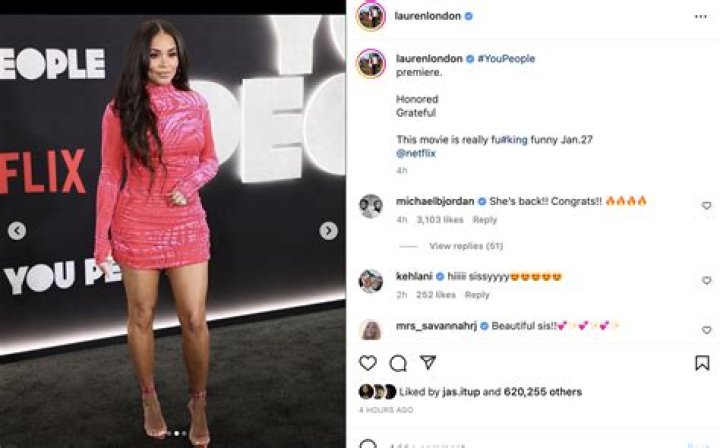 ‘Lauren London Looks So Gooood’: Lauren London Turns Heads at Premiere in Pink Mini Dress, Fans Say Nipsey Hussle Would Be Proud