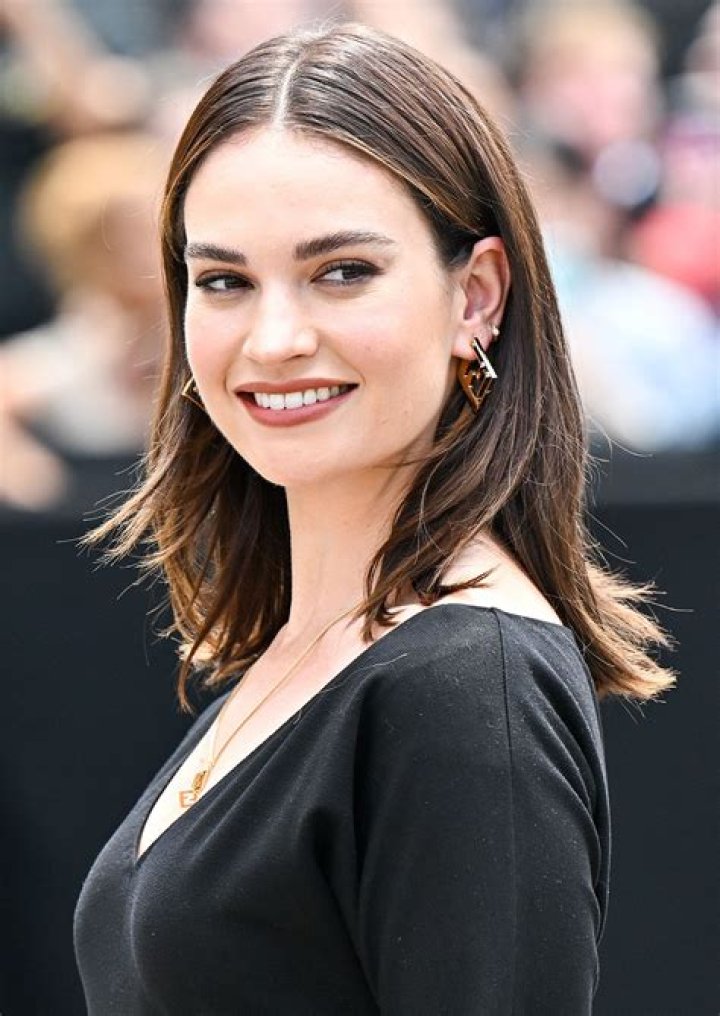 Lily James Just Debuted Dark Brown Hair On The Red Carpet