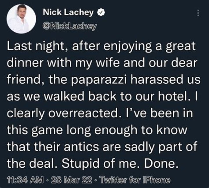 Love Is Blind host Nick Lachey denies he ‘got physical’ in altercation with female photographer