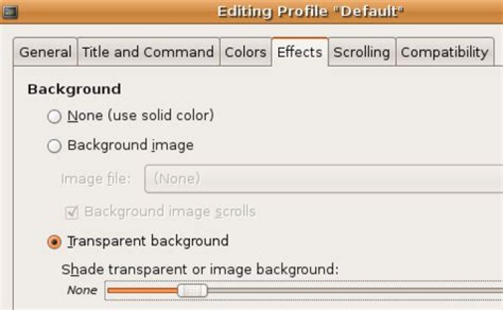 Make your Gnome Terminal Background (mostly)Transparent on Ubuntu