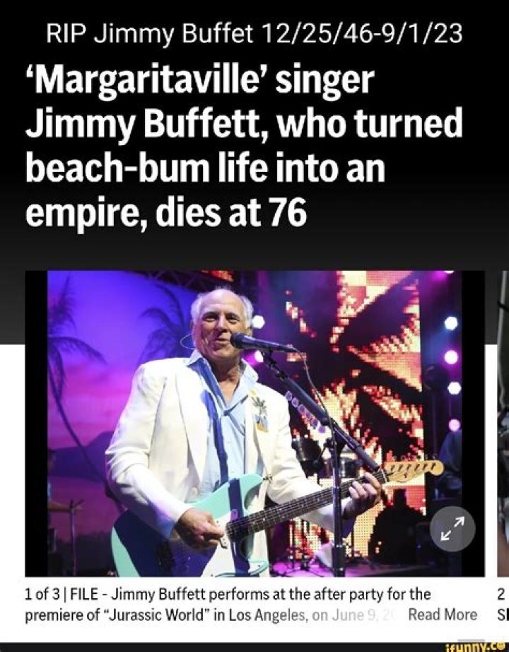 ‘Margaritaville’ singer Jimmy Buffett, who turned beach-bum life into an empire, dies at 76