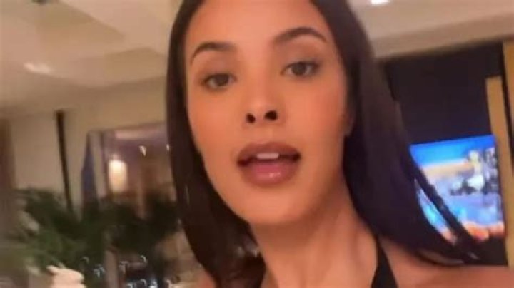 Maya Jama looks incredible in plunging black PVC top as she parties in Vegas with Stormzy