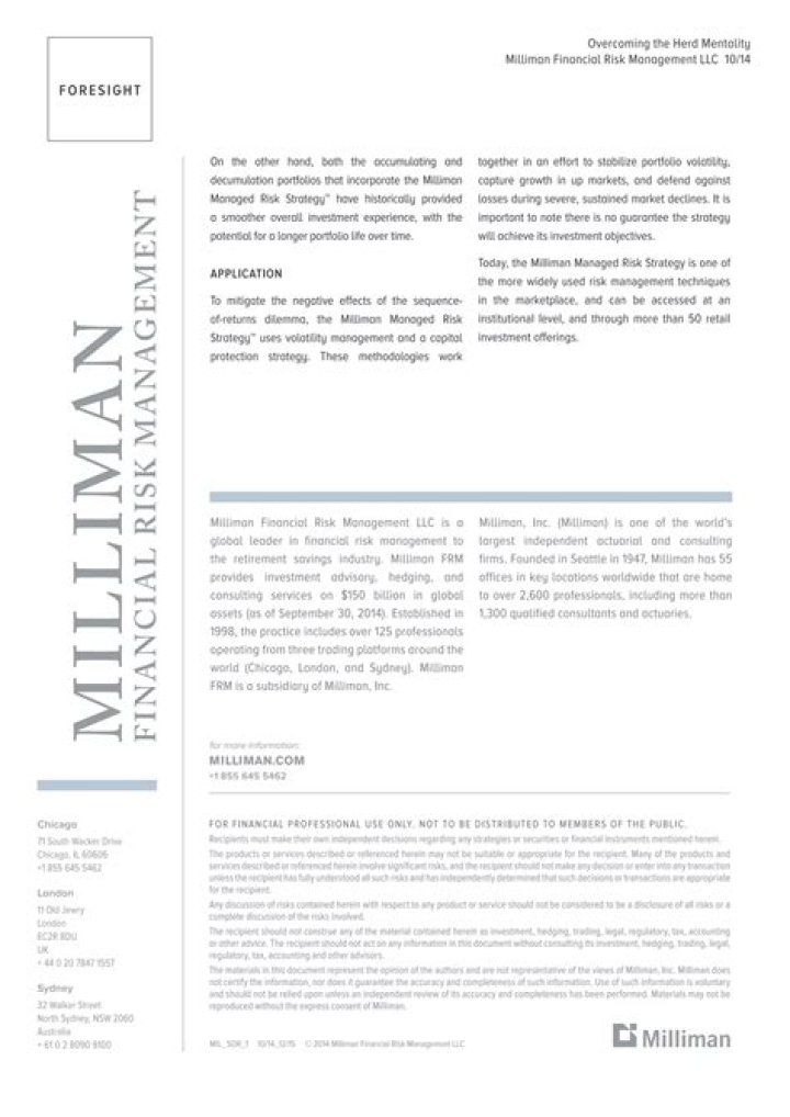 
Milliman Financial Risk Management LLC (Chicago)
