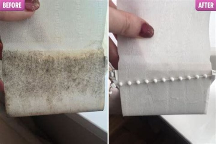 Mum uses 75p B&M spray to get rid of grimy mould stains on her blinds in MINUTES