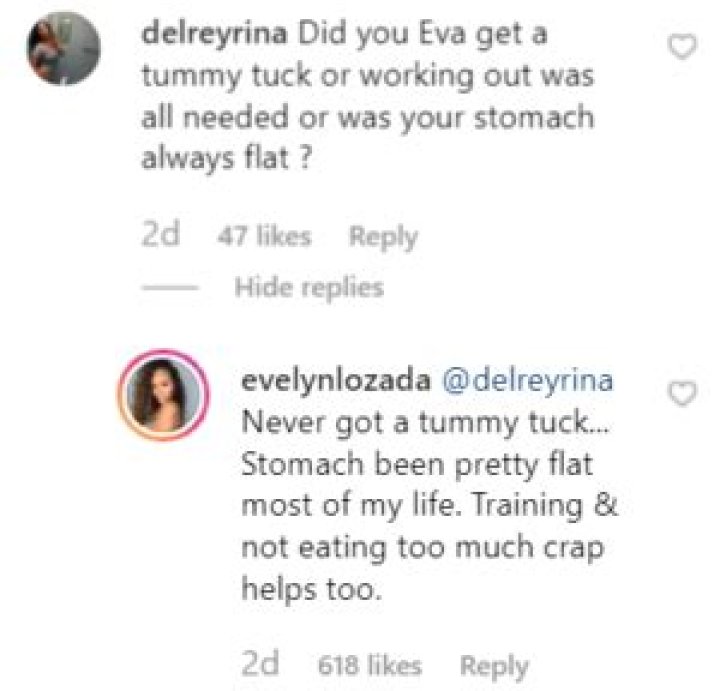 ‘Never’: Evelyn Lozada Responds After Fan Questions Flat Stomach