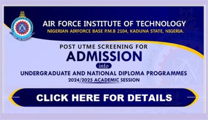 New: AFIT Admission List 2023/2024