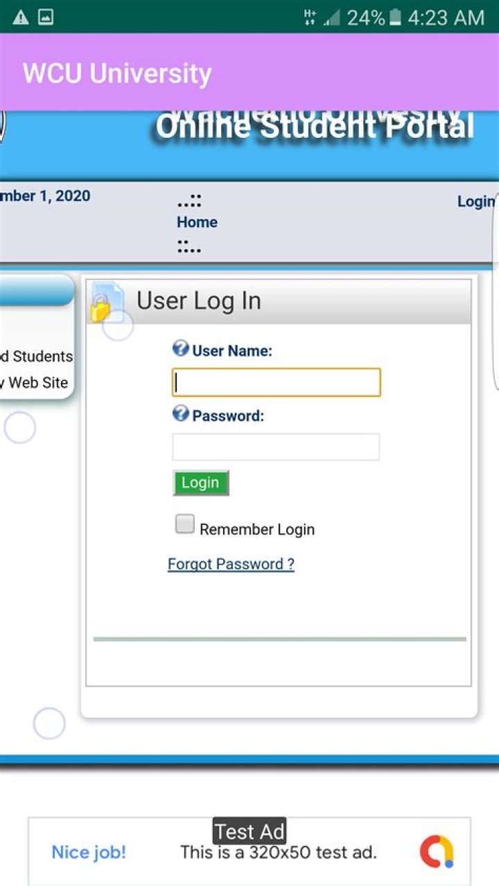 New: WCU Student Portal Login