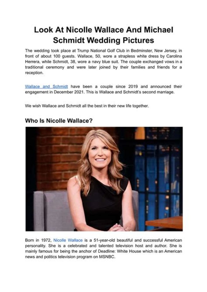 Nicolle Wallace and Mike Wallace, Are They Connected?