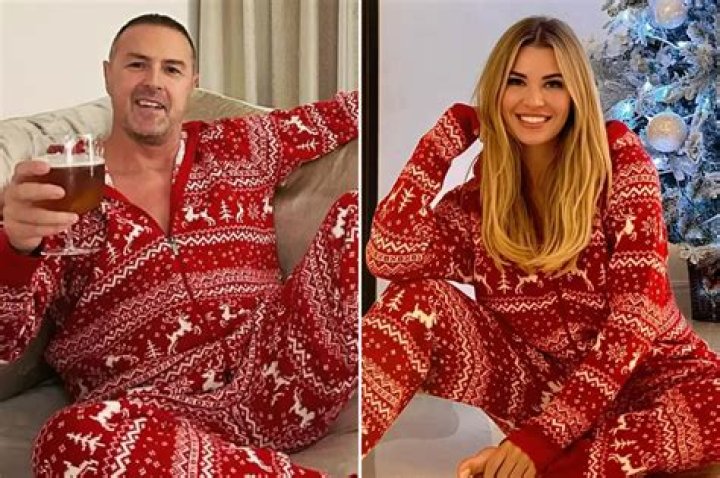 Paddy and Christine McGuinness reunite for Christmas as they pose in matching pyjamas and show off massive mansion