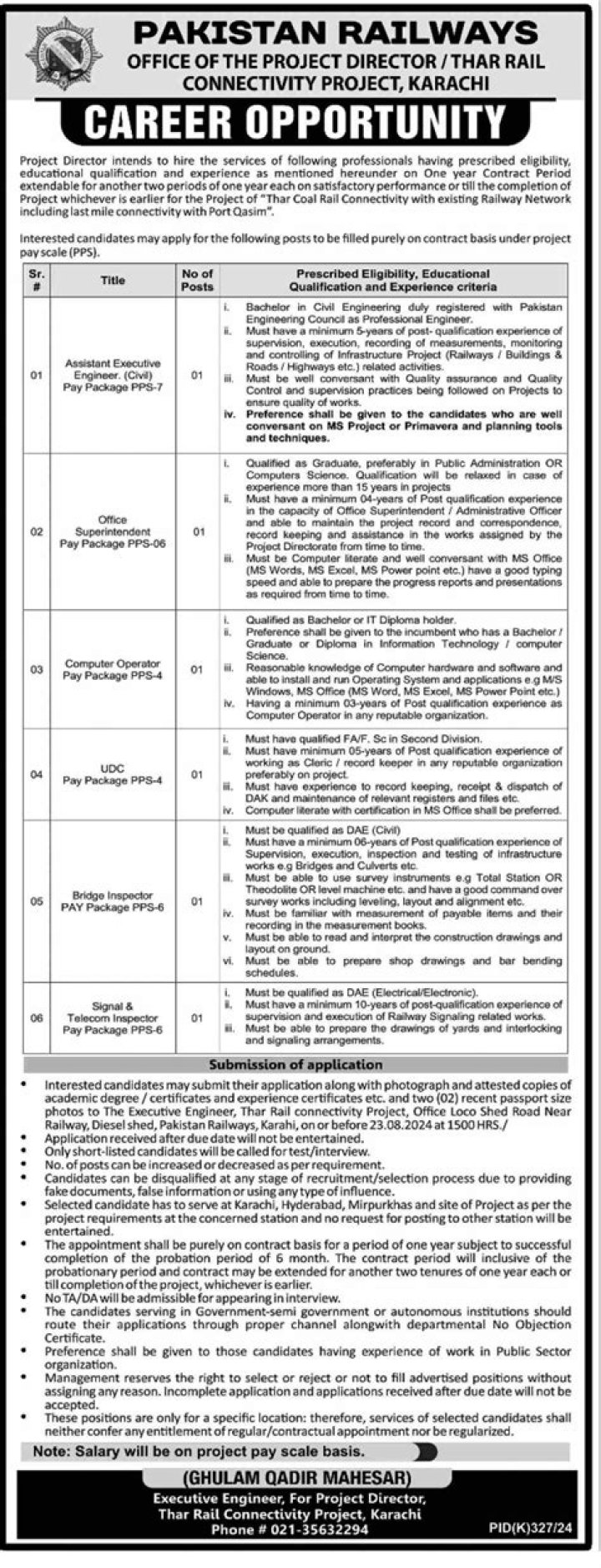 Pakistan Railway Jobs 2024 Online Application Form