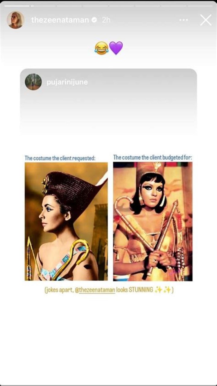 PIC: Zeenat Aman celebrates 100th Instagram post with Cleopatra throwback; invites fans to 'Meme-at Aman'