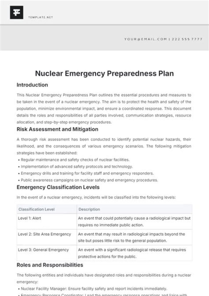 QCA nuclear emergency response plans evaluated