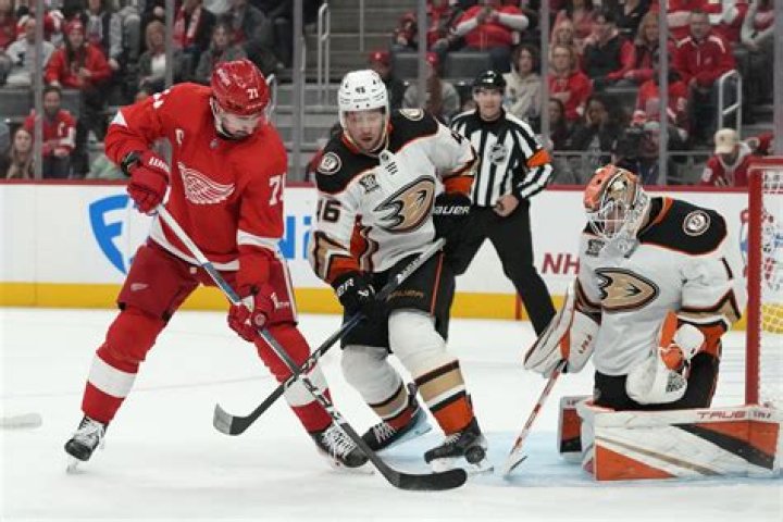 Red Wings captain Dylan Larkin records assist nine days after getting knocked out