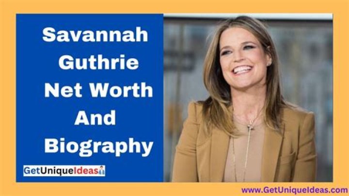 Savannah Guthrie Net Worth 2024
