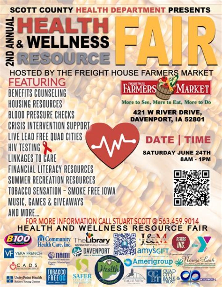 Scott County Health Department brings Health and Wellness Fair to Freight House Farmers Market