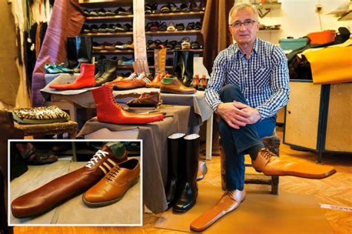 Shoemaker creates absolutely massive pair of shoes to keep people socially distanced