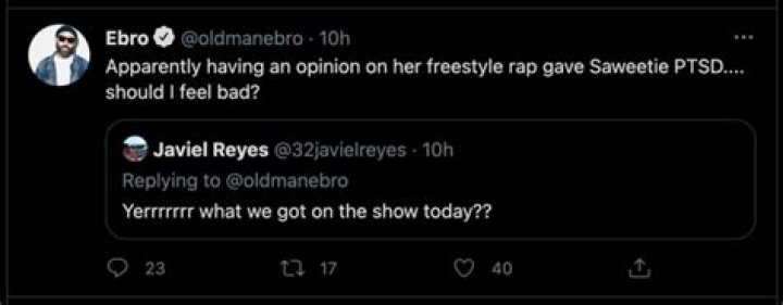 ‘Should I Feel Bad’?: Saweetie Reflects on Hot 97 Interview That Gave Her ‘PTSD,’ Host Ebro Responds
