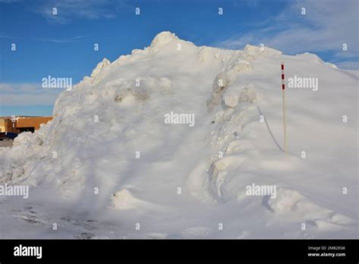 Snow piling up around the QC