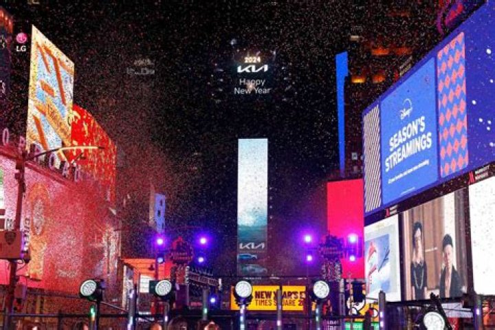 Spider-Man Atop The New Year's Eve Ball