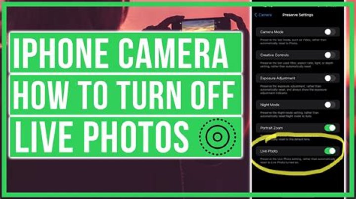 Stop Taking Live Photos on iPhone