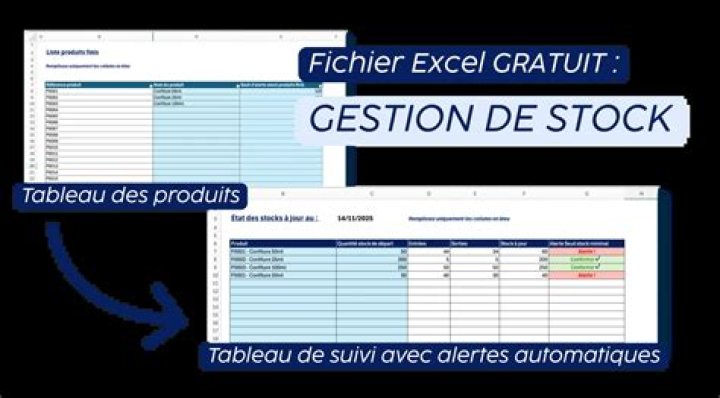 Tableau Excel gestion stock entrée sortie : gratuit & pro