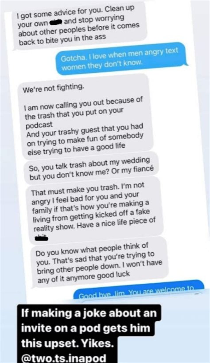 Teddi Mellencamp and Jim Edmonds get into text fight over leaked wedding invitation