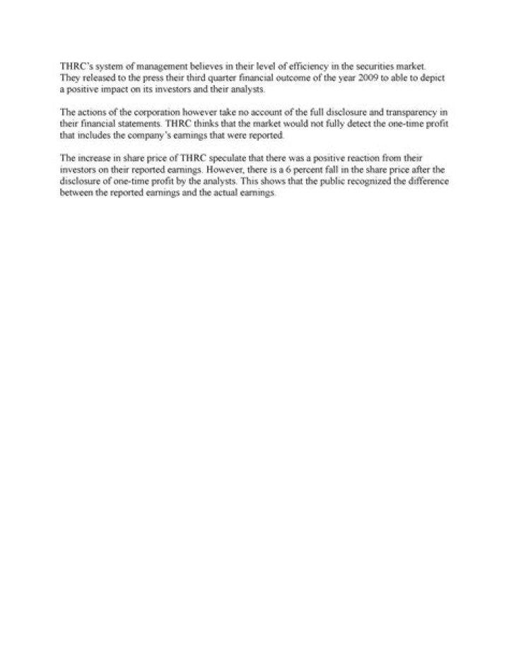 
Thrc Management 13F annual report
