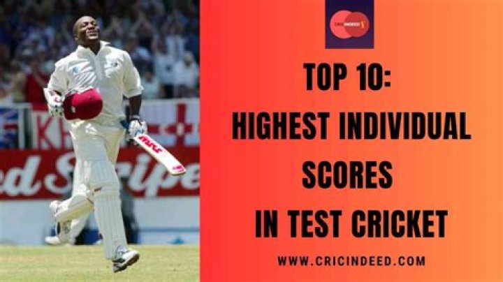 Top 10 Highest Individual Scores in Test Cricket