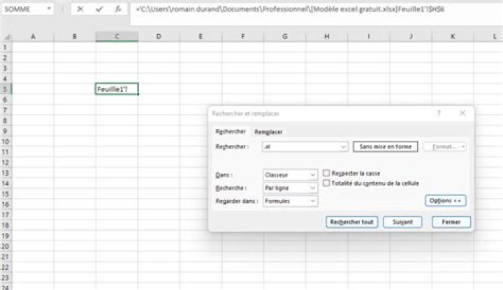 Trouver les liaisons dans Excel : méthode simple