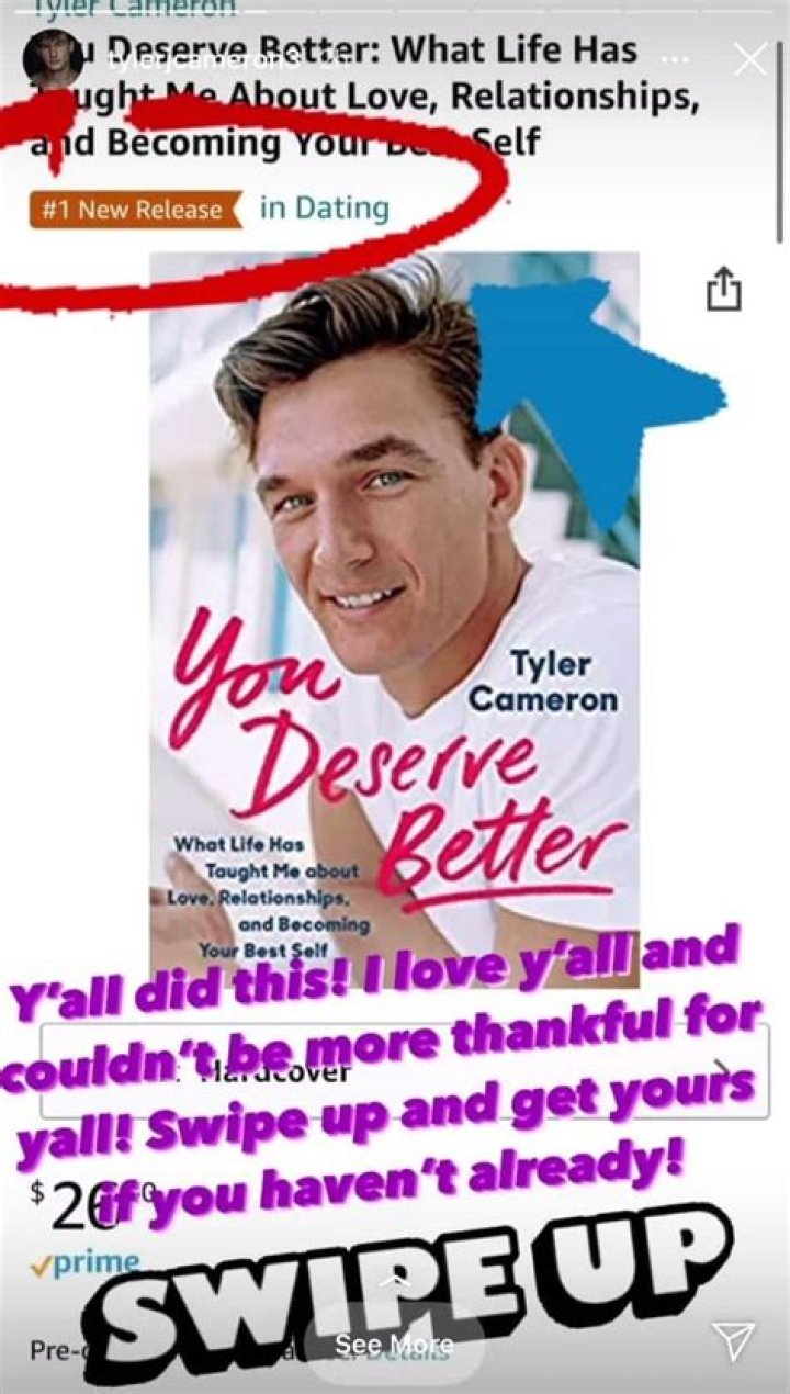 Tyler Cameron’s book is a bestseller just hours after announcing its upcoming summer release