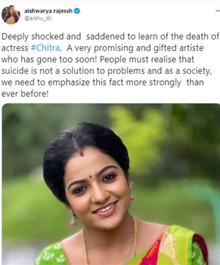 V. J. Chitra dead: Latest on tragic death of Pandian Stores actress