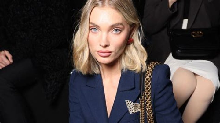 Victoria's Secret model Elsa Hosk shows off her stunning figure as she poses in floral lingerie