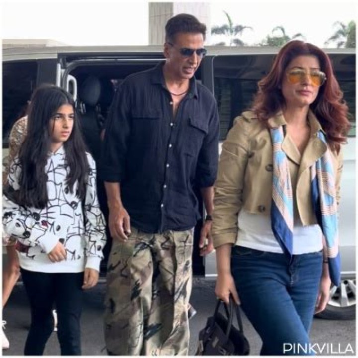 WATCH: Akshay Kumar-Twinkle Khanna spotted at airport with daughter Nitara; are they headed for family vacay?