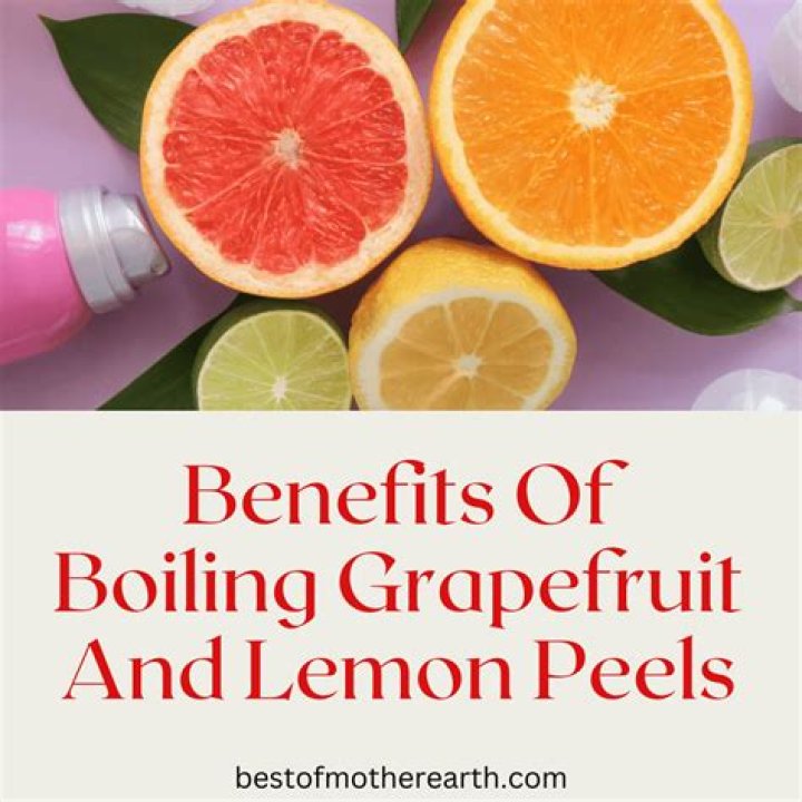 What are the benefits of boiling grapefruit and lemon peels?