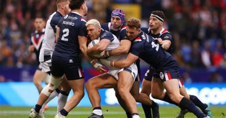 What channel is England v France rugby league double-header?